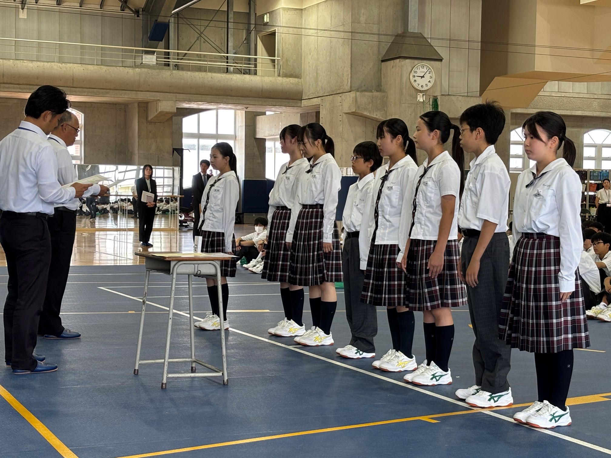 6月度全校朝礼の様子