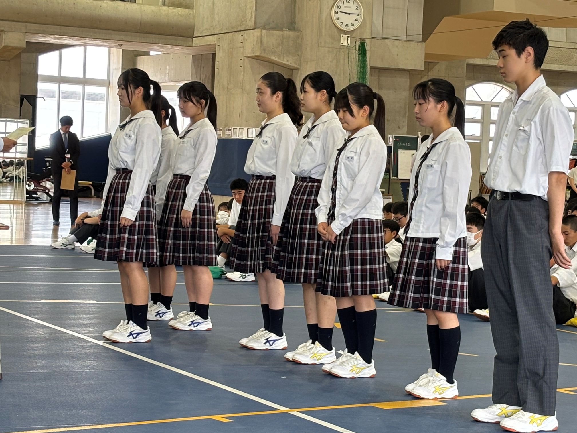 6月度全校朝礼の様子